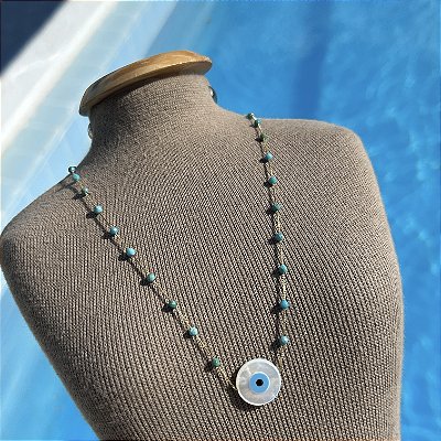 Colar turquesa e olho grego