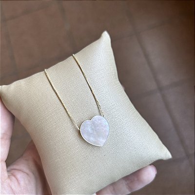 Colar coração de madrepérola M