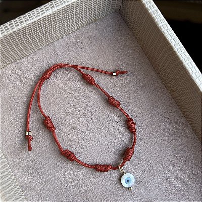 Pulseira 7 nós com olho grego