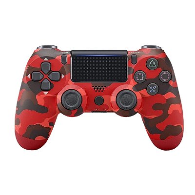 Controle Double Motor Vibration Vermelho - PS4
