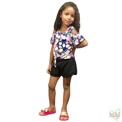 Blusa Open Shoulder Frutas