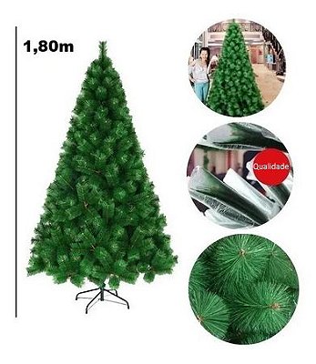 Arvore de Natal Pinheiro Verde 1,80m Modelo Luxo 420 Galhos - A0218E