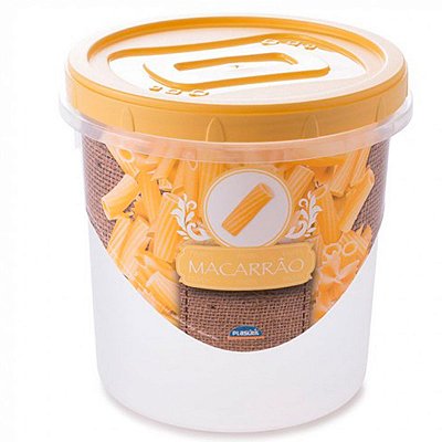 Pote Rosca Decorado Macarrão 1,8L - Plasútil