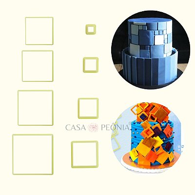 Kit Cortador Quadrado - 8 Peças