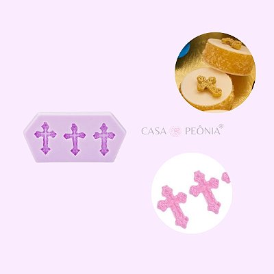 Molde de Silicone Mini Cruz