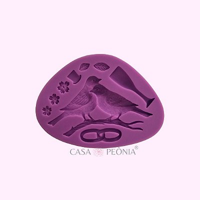 Molde de Silicone Noivado Casamento