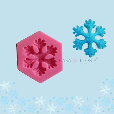 Molde de Silicone Floco de Neve