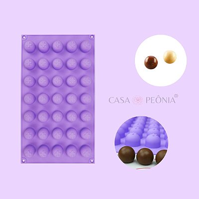 Forma em Silicone Trufa Bombom Páscoa 1,5cm - Pequeno