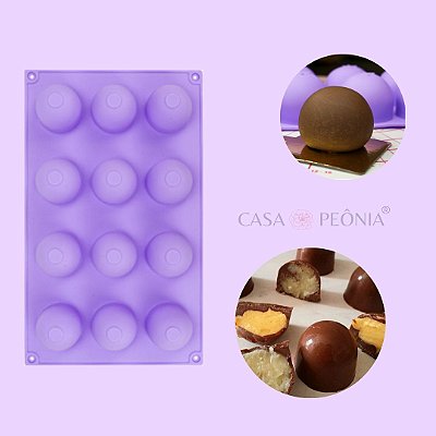 Forma em Silicone Trufa Bombom Páscoa 2,5cm - Médio