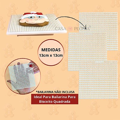 3 Telas Antiderrapantes Para Bailarina Biscoito Quadrada