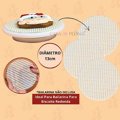 3 Telas Antiderrapantes Para Bailarina Biscoito Redonda