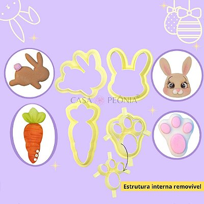 Kit Cortador de Páscoa - 5 Peças