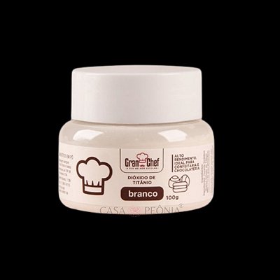 Corante Alimentício em Pó Branco Dióxido de Titânio - 100g