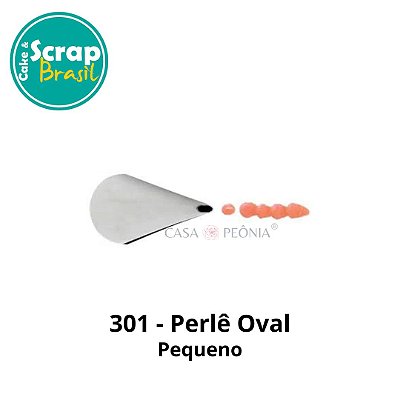 Bico de Confeitar Perlê Oval 301 - Pequeno