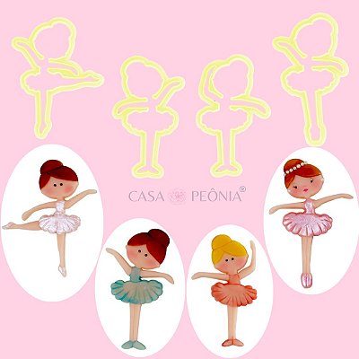 Kit Cortador Bailarinas - 4 Peças