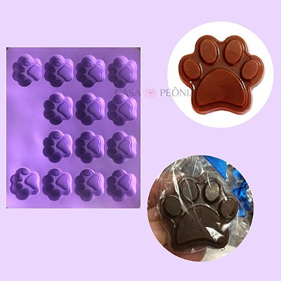 Forma em Silicone Patinhas Pet - 14 Cavidades
