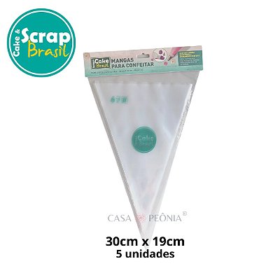 Saco de Confeitar Pequeno 30cm x 19cm - 5 Unidades