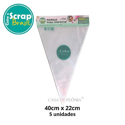 Saco de Confeitar Grande 40cm x 22cm - 5 unidades