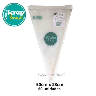 Saco de Confeitar Gigante 50cm x 28cm - 50 unidades