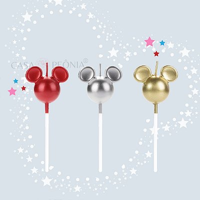 Vela de Aniversário Mickey 360 Disney - 1 Unidade
