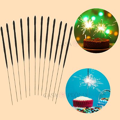 12 Velas Estrelinha Faísca Sparkles Aniversário