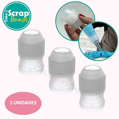 Kit 3 Adaptadores Para Bico De Confeitar Grande