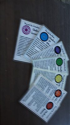 Kit cartas dos 7 chakras Radiestesia