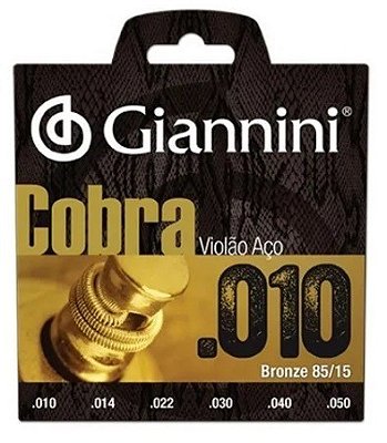 Giannini Cobra Acoustic Guitar 85/15 BRONZE 0.010-0.050