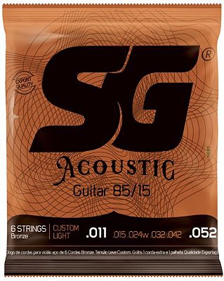 Encordoamento SG Strings Acoustic 85/15 - Custom Light 011 - 052