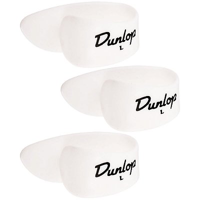 Kit Com 3 Dedeiras Celuloide Dunlop White L Para Viola