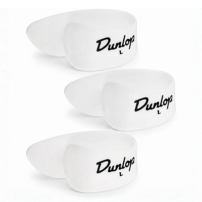 Kit Com 3 Dedeiras Celuloide Dunlop White L Para Viola