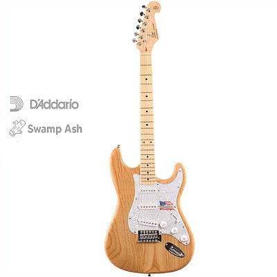 Guitarra Elétrica Stratocaster Sx SSTASH Natural Ash Series