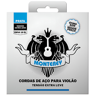 Jogo De Cordas Para Violão De Aço Monterey 010 EMVA10EL