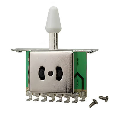 Chave Seletora 3 Posições Para Guitarra Telecaster Knob Branco