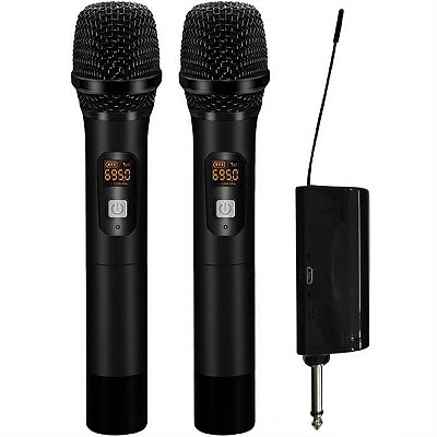 Kit Com 02 Microfones Vocal Sem Fio Sound Pro UX320