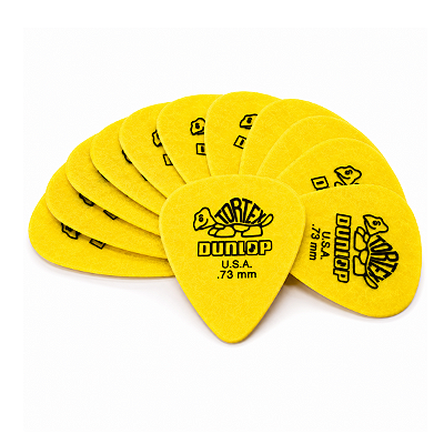 Kit Com 12 Palhetas Dunlop Tortex Amarela 0.73mm