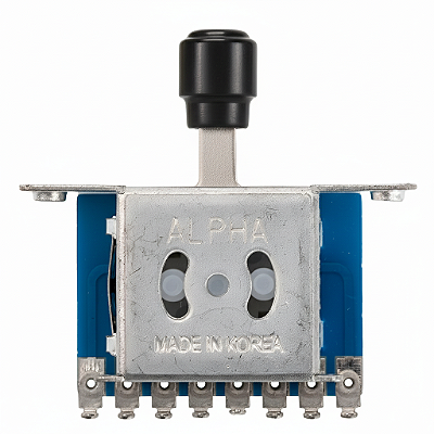 Chave Seletora Para Guitarra 3 Posições Alpha Knob Preto Vintage