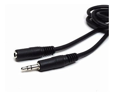 Cabo De Extensão 2 Metros Para Fone De Ouvido Plug P2 Stereo