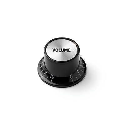 Knob Botão Volume Top Hat Reflector Para Guitarra Les Paul Sg Preto