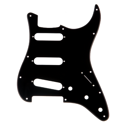 Escudo Guitarra Stratocaster SSS Preto 3 Camadas Strinberg