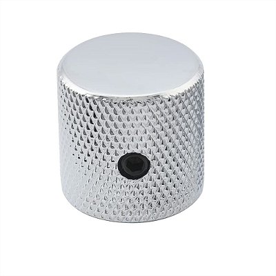 Knob Flat Top De Metal Cromado Para Guitarra e Contra Baixo
