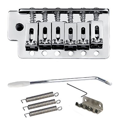 Kit De Ponte Tremolo Completa Para Guitarra Stratocaster Cromada 10.5mm