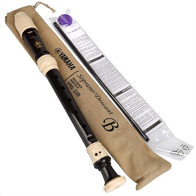 Flauta Doce Soprano Barroca Yamaha YRS-32B Com Capa