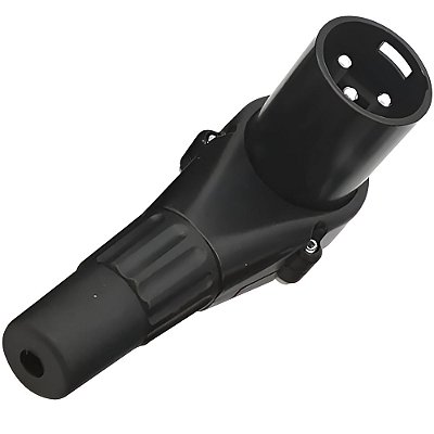 Conector Plug XLR Canon Macho Em L 90º Graus Profissional