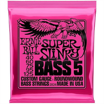 Encordoamento Baixo 05 Cordas 040 Super Slinky Ernie Ball