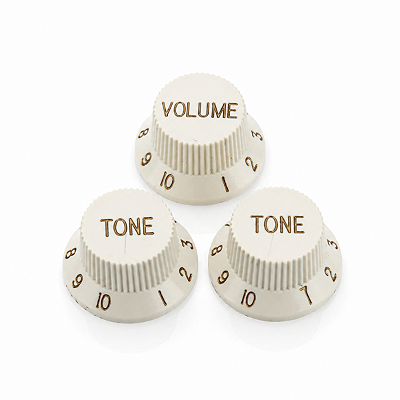 Knob Para Guitarra Stratocaster Branco Botões Tone Volume