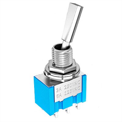 Mini Chave Interruptor De Alternancia DPDT Toggle Switch ON/ON