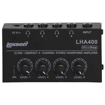 Amplificador Analógico 4 Canais Para Fone De Ouvido Lexsen LHA400