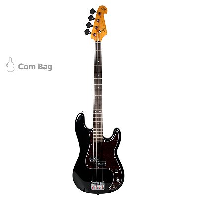 Contra Baixo Jazz Bass 4 Cordas Sx SPB62 Vintage Series Preto