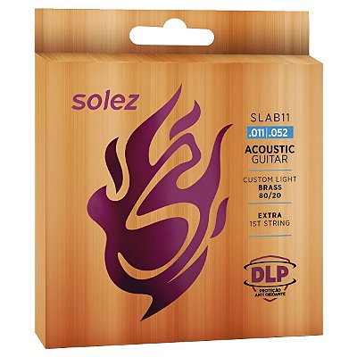 Jogo De Cordas Para Violão De Aço Solez 011 Bronze 80/20 SLAB11